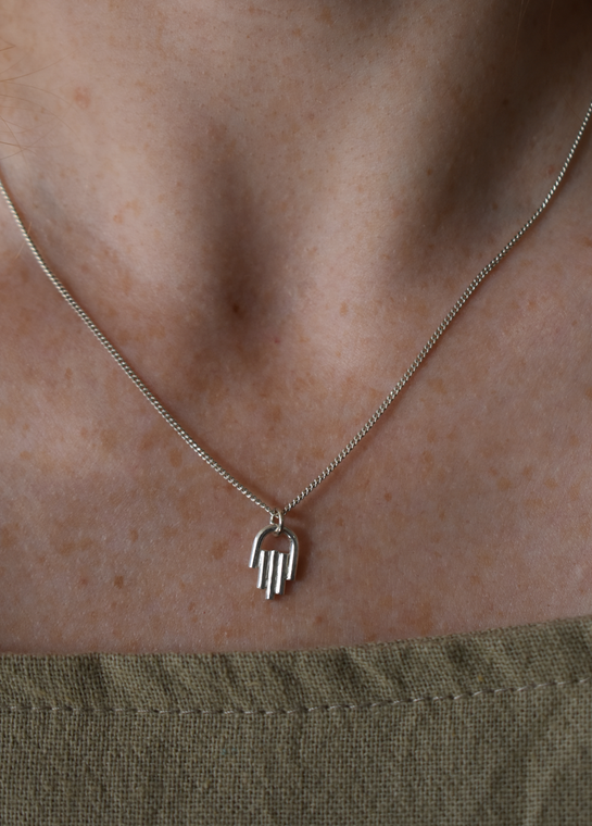 Hamsa Silver Necklace
