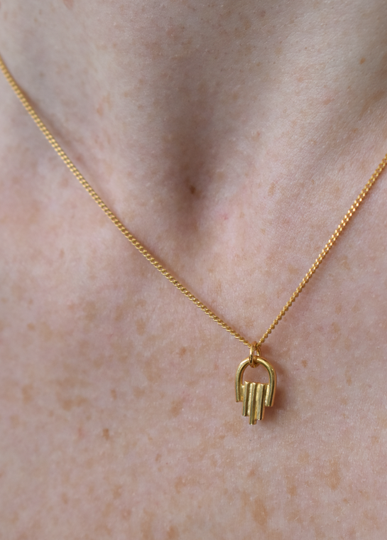 Hamsa 14k Gold Necklace
