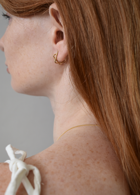 Star Of David 14k Gold Earring