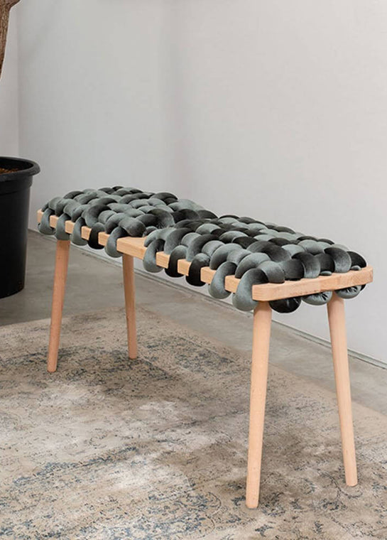 Double Seat Woven Bench