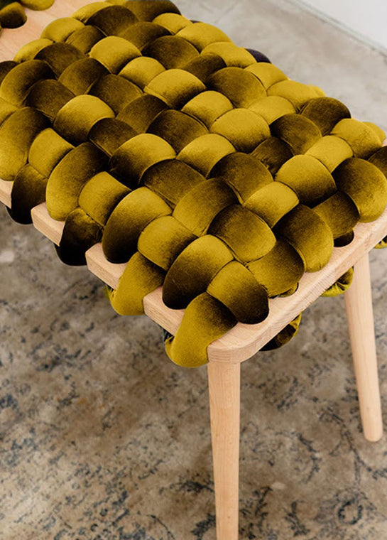 Double Seat Woven Bench