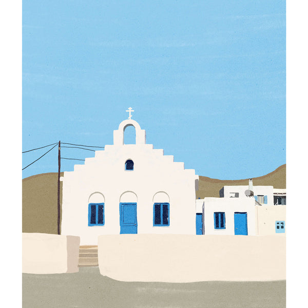 A Church in Paros Print