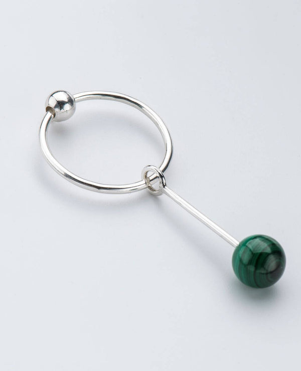 Malachite Sinker Earring