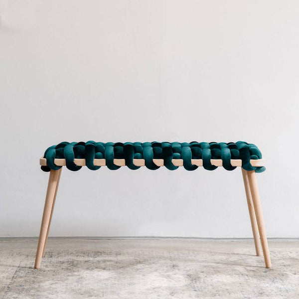 Woven Velvet Bench