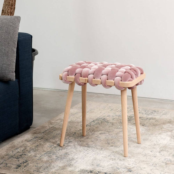 Woven Velvet Stool