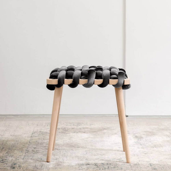 Woven Velvet Stool